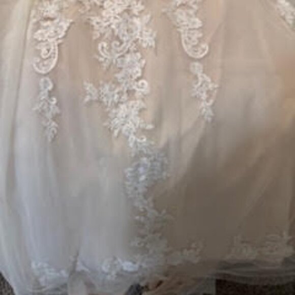 David's Bridal Collection Wedding Dress with Train - Picture 6 of 9